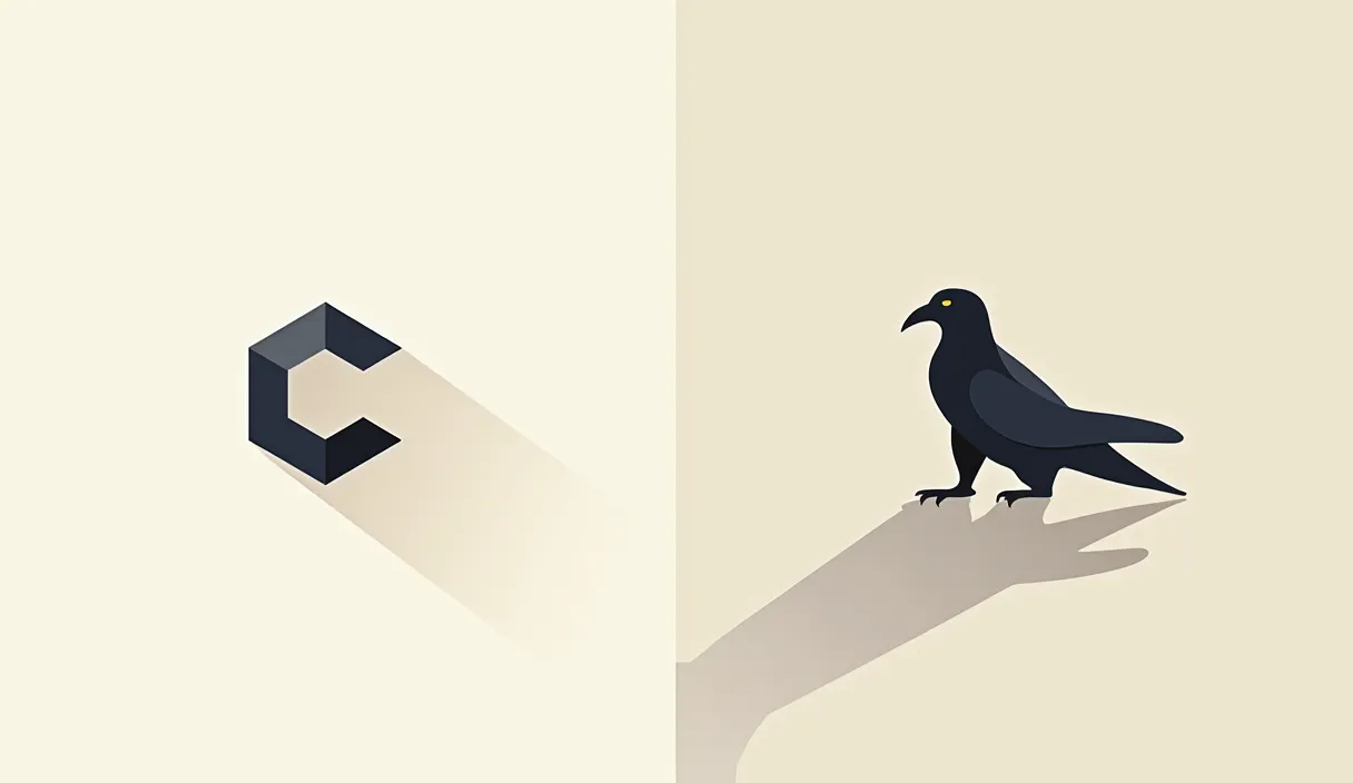 Ilustración de un logo proyectando una sombra de una corona, simbolizando que una estrategia de branding es más grande que la identidad visual.