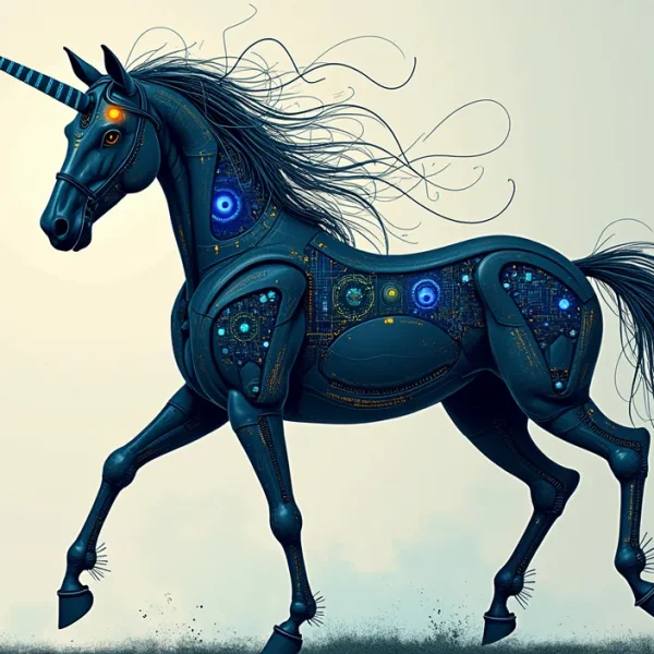 Ilustración del Método Centauro, fusionando la estrategia humana con el poder de la IA para un keyword research superior.