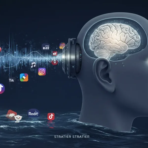 Estratega de marketing usando social listening como un radar para captar insights de las redes sociales.