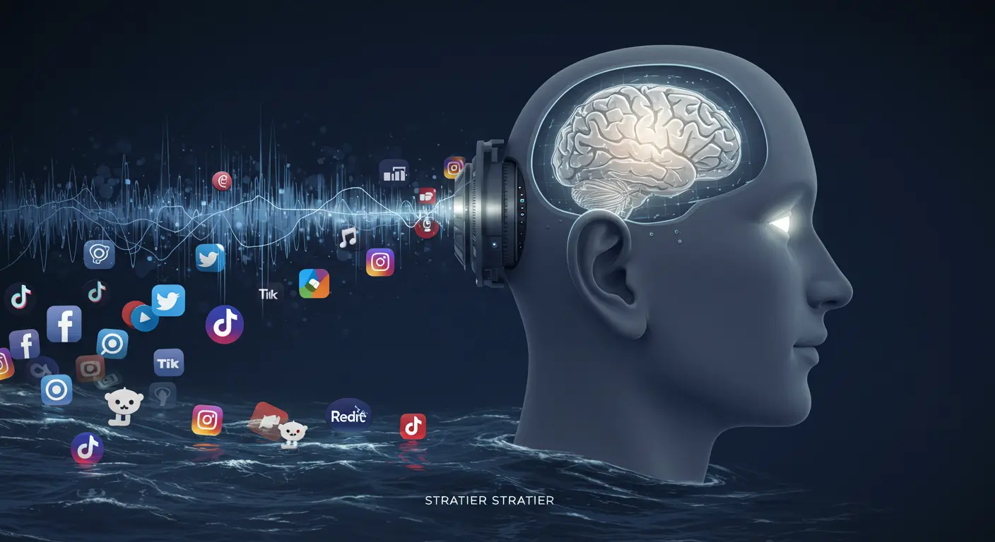 Estratega de marketing usando social listening como un radar para captar insights de las redes sociales.