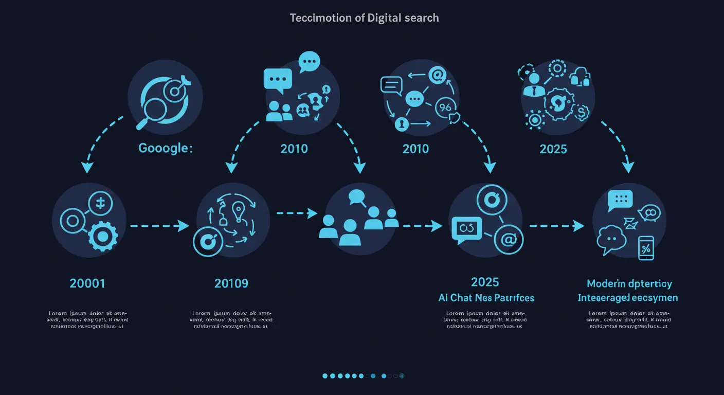 Evolución del comportamiento de búsqueda digital desde Google tradicional hacia un ecosistema multiplataforma
