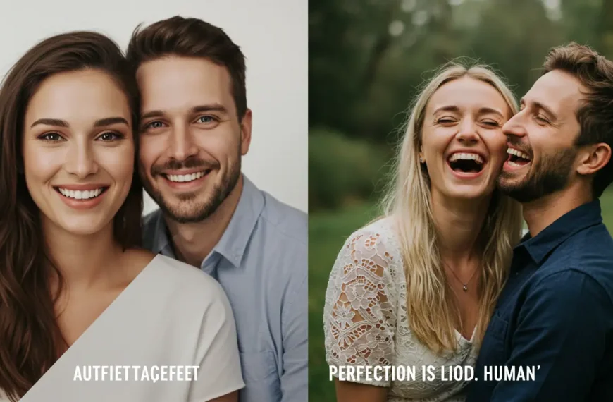 Comparación entre una fotografía auténtica y emotiva y una imagen perfecta pero sin alma generada por IA.