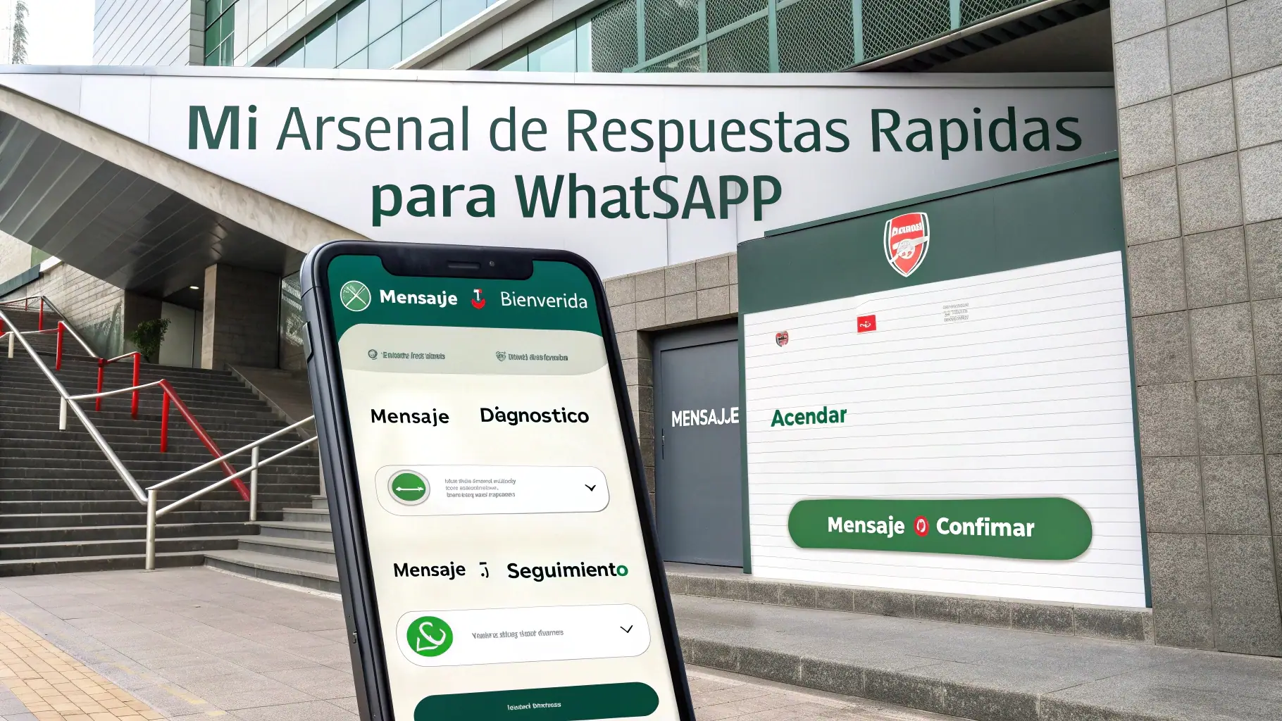 Plantillas de respuestas rápidas para WhatsApp Business, mostrando el sistema de 5 mensajes para salones de belleza en CDMX
